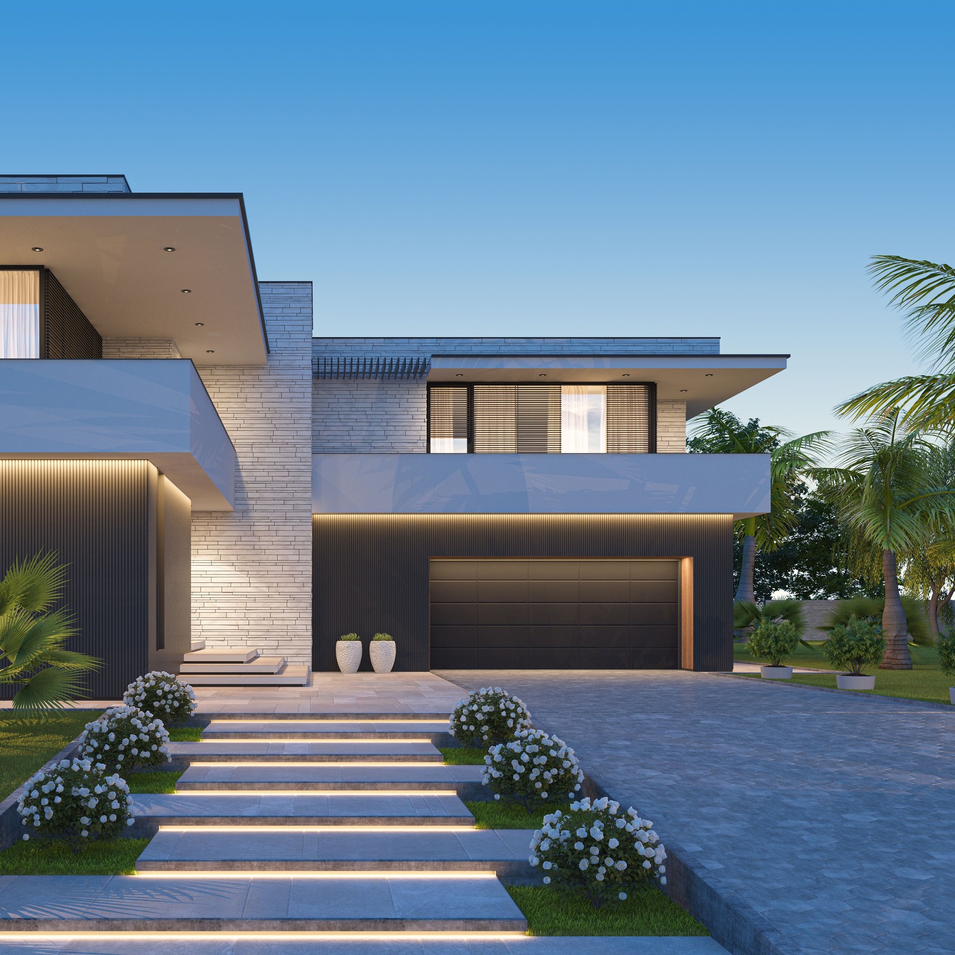 Modern Luxurious Villa with garden.